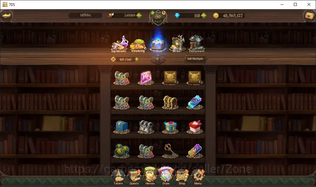 The Seven Deadly Sins: Grand Cross Accounts Others Global|682,516 Power |118 Diamonds|UR: Meliodas, Escanor, Elizabeth|Full 10