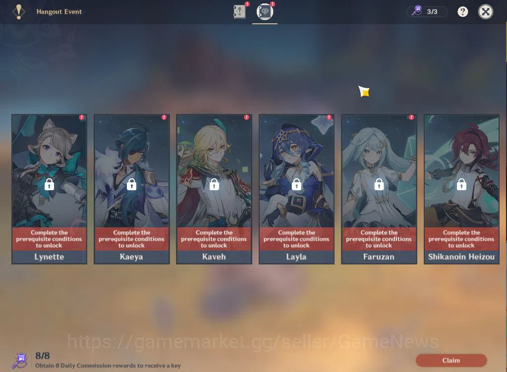 Genshin Impact Accounts ASIA|AR54|4Limited+2(*5Weapon)|Skrik,Ganyu+sign,Zh image 15