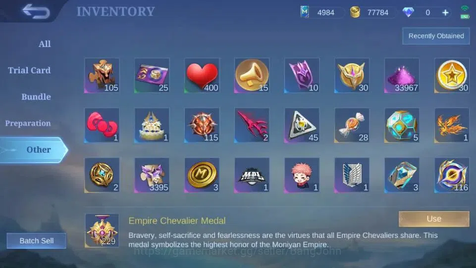 Mobile Legends: Bang Bang Accounts Global|Hero 128 Skin 189|Expert|Prime Granger|M7 G image 18