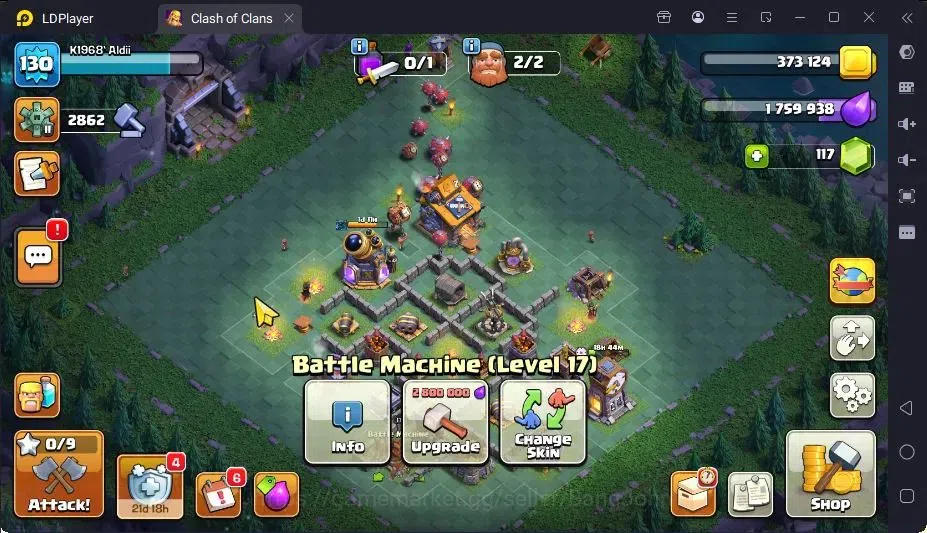Clash of Clans Accounts High-End Global |TH 14-BH 7|LVL130|BK61,AQ66,MP18,GW46,RC28|BM17,BC15|3 Legend skin & 3 Gold|Gem 15