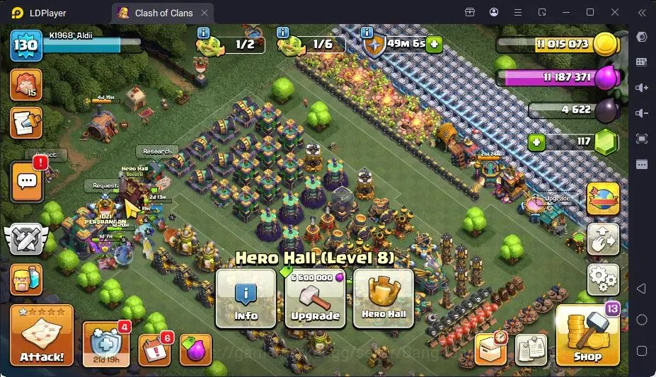 Clash of Clans Accounts High-End Global |TH 14-BH 7|LVL130|BK61,AQ66,MP18,GW46,RC28|BM17,BC15|3 Legend skin & 3 Gold|Gem 2