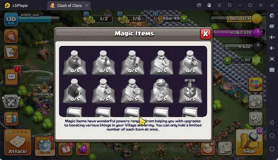 Clash of Clans Accounts High-End Global |TH 14-BH 7|LVL130|BK61,AQ66,MP18,GW46,RC28|BM17,BC15|3 Legend skin & 3 Gold|Gem 4