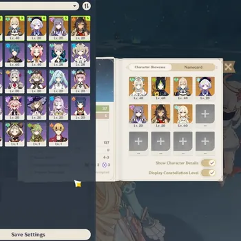 Genshin Impact Accounts Starter EU|AR 37|1 Limited (Vesna) + 5 Standard (Tighnari,Qiqi,Keqing,Jean,Dehya)|Female MC|Take