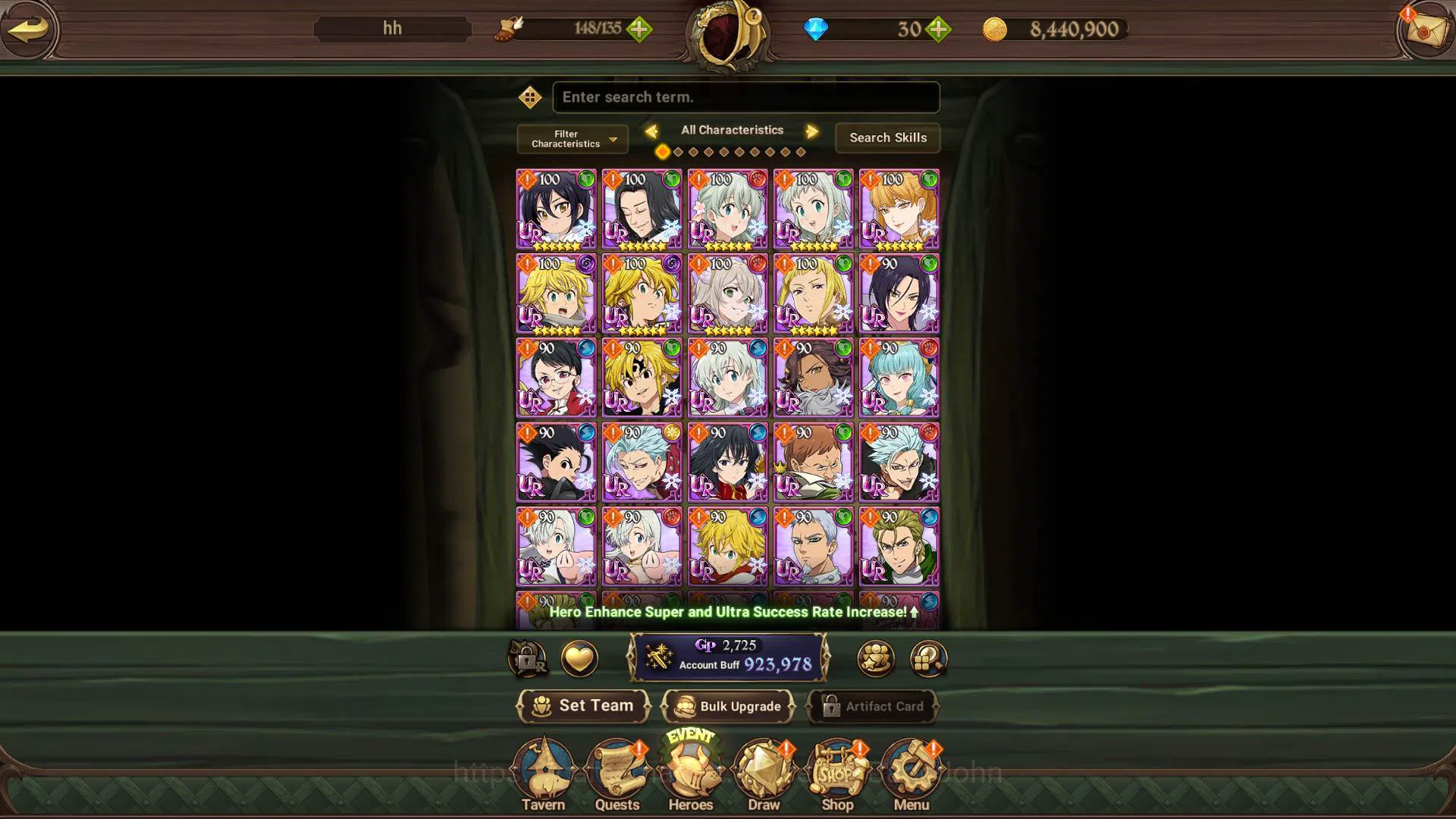The Seven Deadly Sins: Grand Cross Accounts GLOBAL|923K CC|5 UR Meresca, Oppressor DK, DK Meli image 10