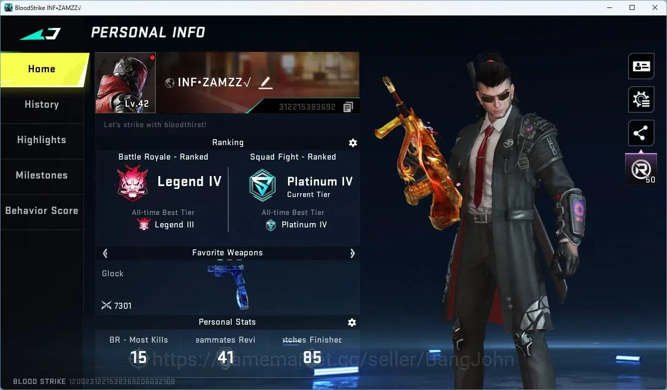 Blood Strike Accounts ASIA | 1 ETERNAL GUNS Desert Eagle-Scorpius | 2 TR image 1