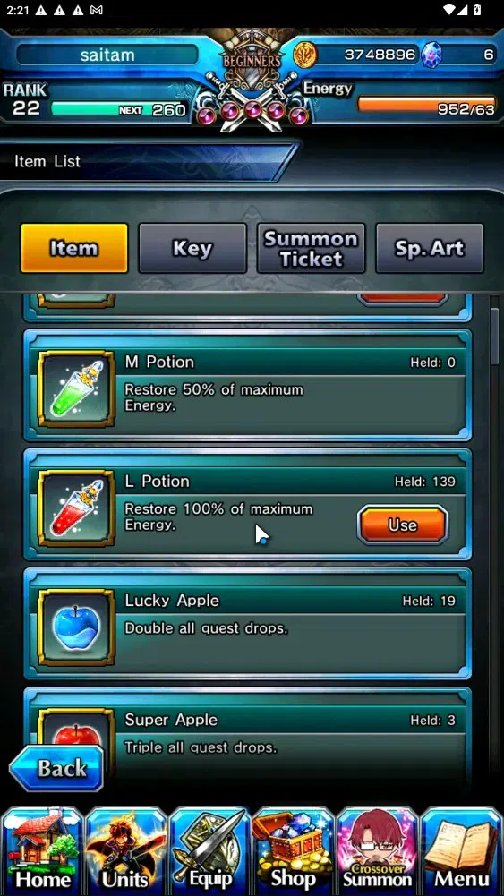 Grand Summoners Accounts End-Game Global|Rank 22| 3 Ascend + 1 TW | Fern + TW, Saitama, 2x War Hero Fen, |Lpot 139 + 13 5