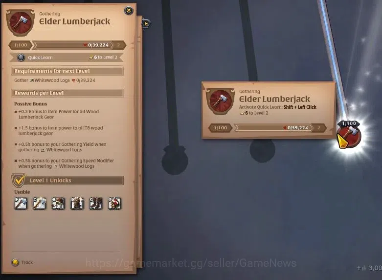 Albion Online Accounts ASIA | 2,08M Total Fame - 2,02M Silver | T8 Lumber image 5