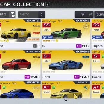 Racing Master Accounts SEA|Lvl 9|Collab MF Ghost (Toyota GR Supra E4)|Toyota GR86 E1,Ford GT,Honda NSX-R,Audi RS7 Sportback