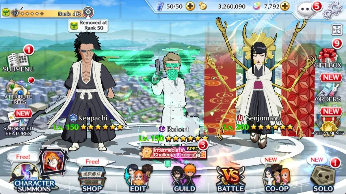 Bleach: Brave Souls Accounts Starter Global | 59K BP+7K Orb | Fresh Story | Robert TYBW26 | Kenpachi 9th | Senjumaru TYBW25 1