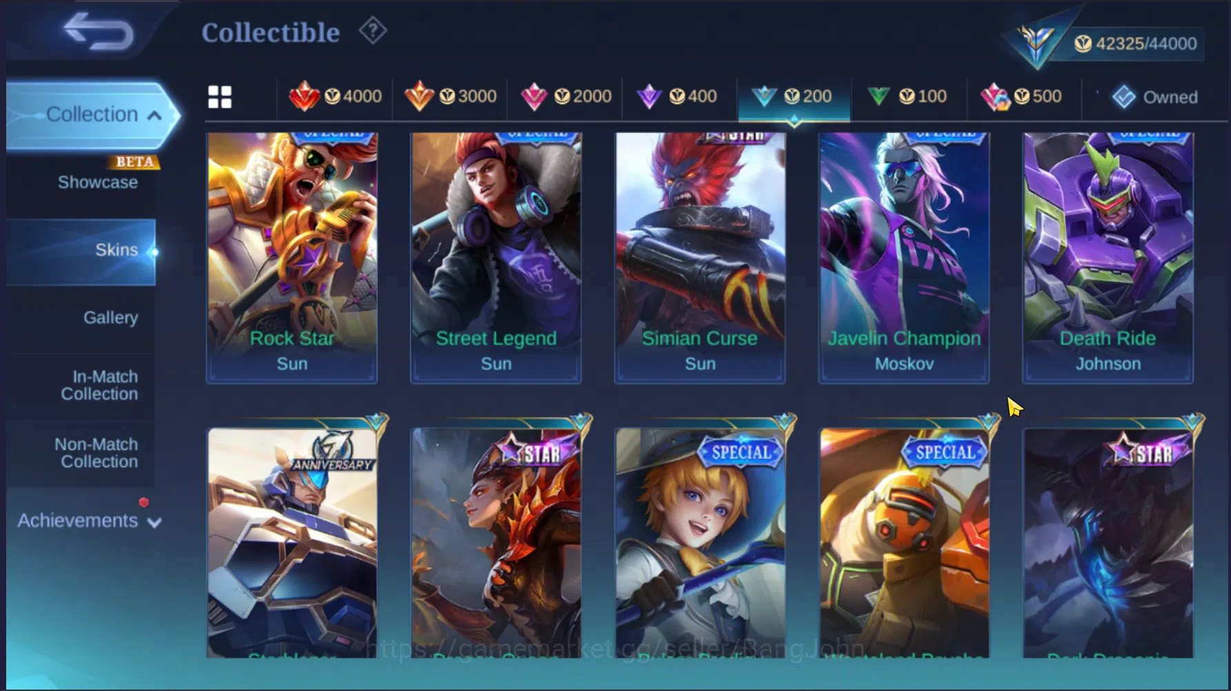 Mobile Legends: Bang Bang Accounts Others Hero 127 | Skin 232 | Emblem All Max | Level Akun 134 | Zodiac Irithel | Zodiac 9