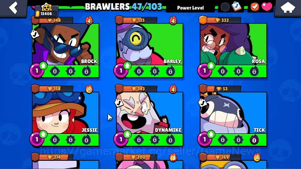 Brawl Stars Accounts 13408 Trophy|47 Brawlers 6 Max Lv|4 Legend (Mecha  image 10