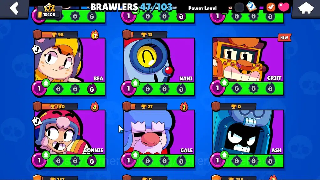 Brawl Stars Accounts 13408 Trophy|47 Brawlers 6 Max Lv|4 Legend (Mecha  image 12