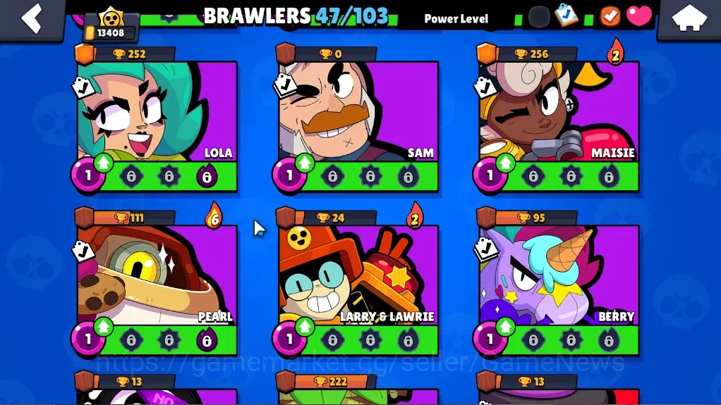 Brawl Stars Accounts 13408 Trophy|47 Brawlers 6 Max Lv|4 Legend (Mecha  image 13