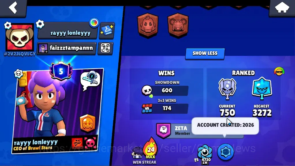 Brawl Stars Accounts 13408 Trophy|47 Brawlers 6 Max Lv|4 Legend (Mecha  image 3