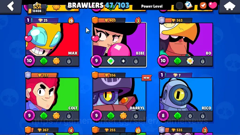 Brawl Stars Accounts 13408 Trophy|47 Brawlers 6 Max Lv|4 Legend (Mecha  image 8
