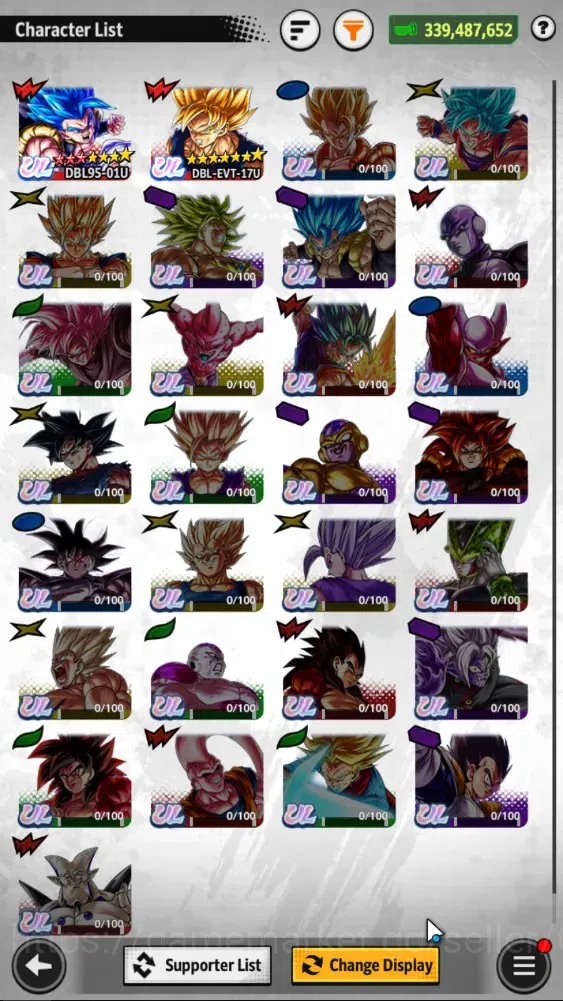Dragon Ball Legends Accounts 339M TP|LV166|2UL+3LR+25LL|SSG SS Gogeta,SS Goku|B image 3