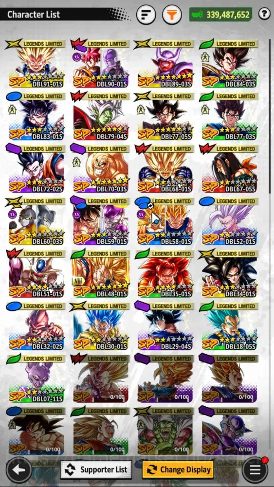 Dragon Ball Legends Accounts 339M TP|LV166|2UL+3LR+25LL|SSG SS Gogeta,SS Goku|B image 5