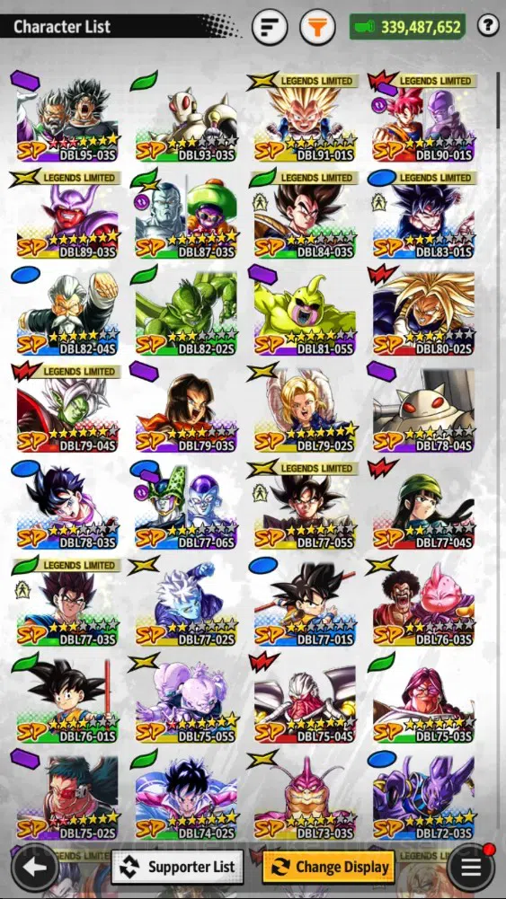 Dragon Ball Legends Accounts 339M TP|LV166|2UL+3LR+25LL|SSG SS Gogeta,SS Goku|B image 6