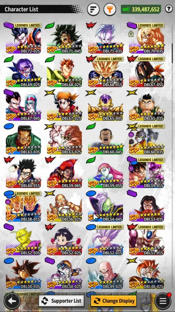 Dragon Ball Legends Accounts 339M TP|LV166|2UL+3LR+25LL|SSG SS Gogeta,SS Goku|B image 7