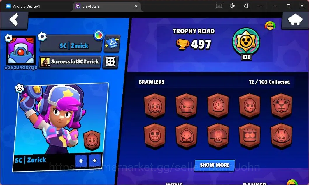 Brawl Stars Accounts Global |497 Thropy|12 Brawler|1 Max Hypercharge (E image 2