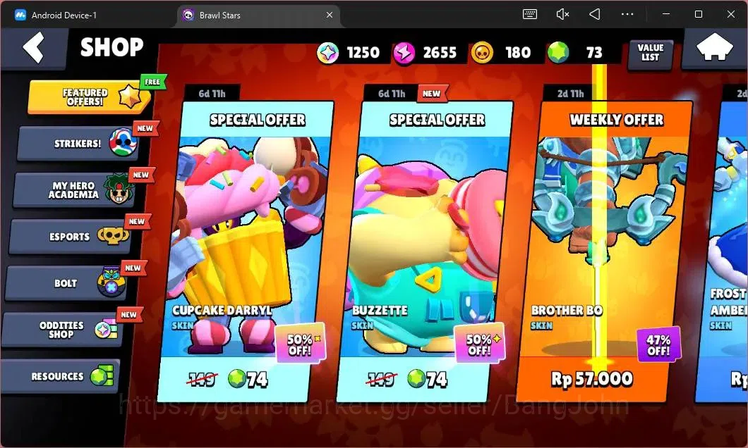 Brawl Stars Accounts Global |497 Thropy|12 Brawler|1 Max Hypercharge (E image 4