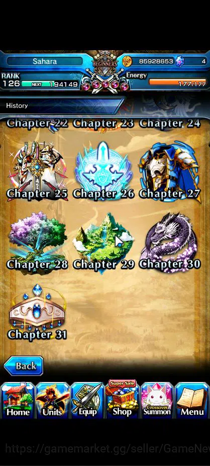 Grand Summoners Accounts Global|Rank 126|1 Sp Art|34 Ascend|RoyTW,EmiyaTW,R image 14