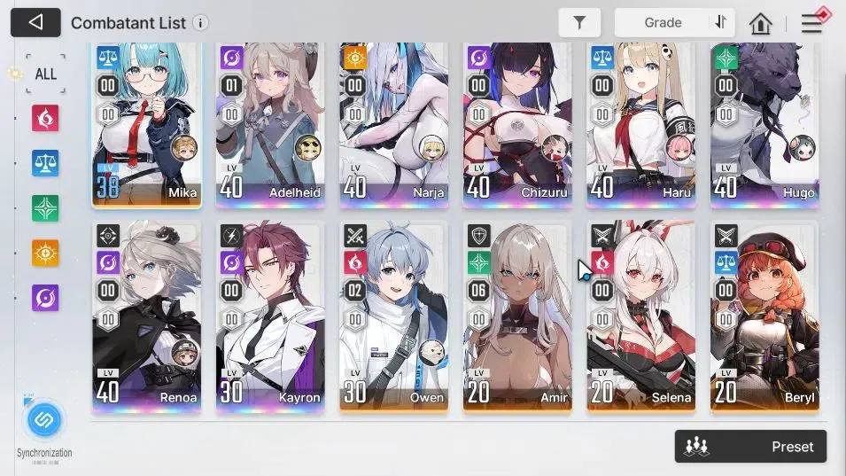 Chaos Zero Nightmare Accounts GLOBAL Lv 35|1,1K Crystal|7 SSR[AdelheidM1,Narja,C image 3