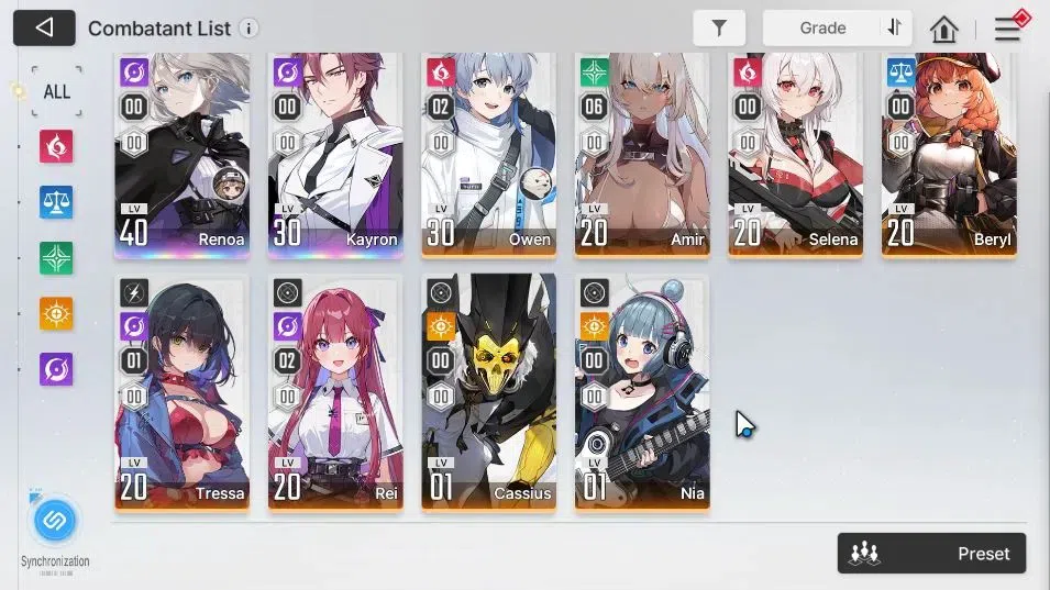 Chaos Zero Nightmare Accounts GLOBAL Lv 35|1,1K Crystal|7 SSR[AdelheidM1,Narja,C image 4