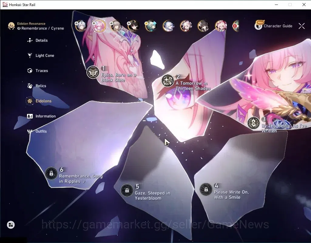 Honkai Star Rail Accounts Asia|TL 70|Elation Prem Team|14 Limited|[Cyrene E3 image 5