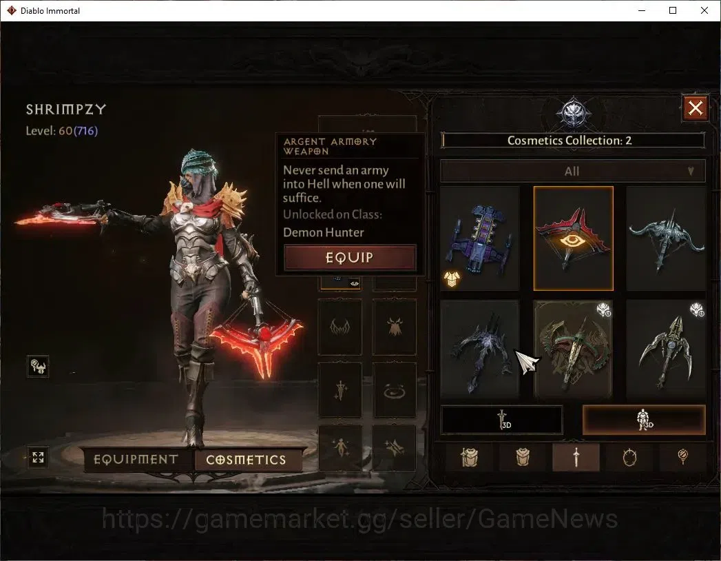 Diablo Immortal Accounts SEA - Verathiel|CS ON|Lv60(716)|Necromancer|CR 40K image 10