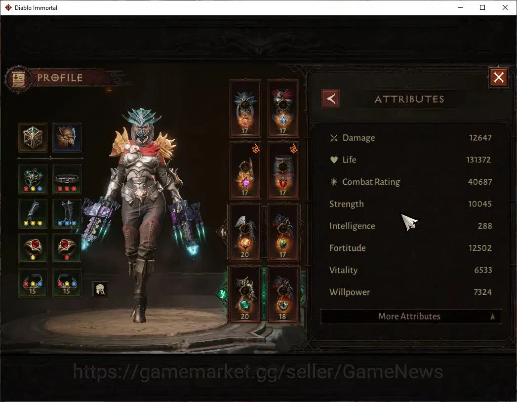 Diablo Immortal Accounts SEA - Verathiel|CS ON|Lv60(716)|Necromancer|CR 40K image 3