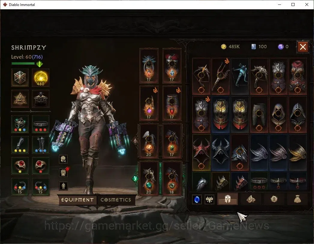 Diablo Immortal Accounts SEA - Verathiel|CS ON|Lv60(716)|Necromancer|CR 40K image 5