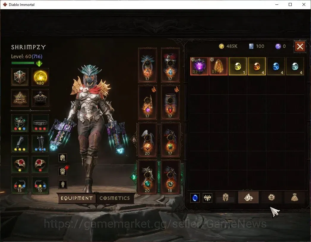 Diablo Immortal Accounts SEA - Verathiel|CS ON|Lv60(716)|Necromancer|CR 40K image 6