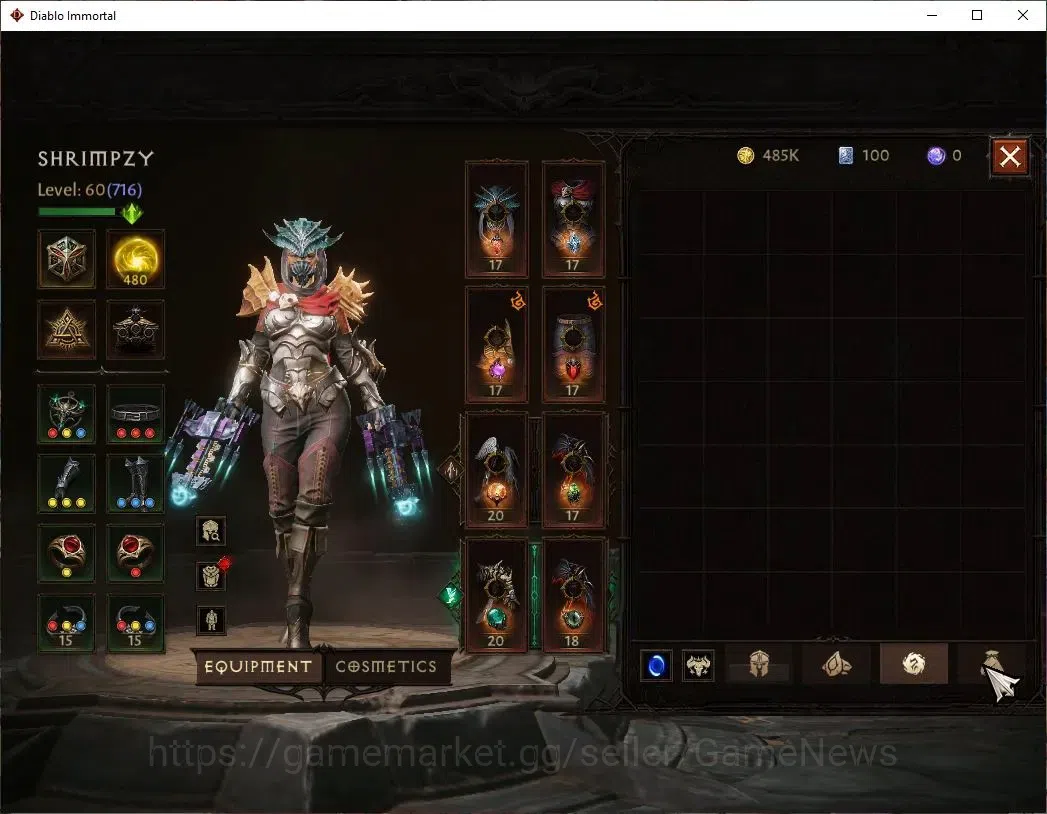 Diablo Immortal Accounts SEA - Verathiel|CS ON|Lv60(716)|Necromancer|CR 40K image 7