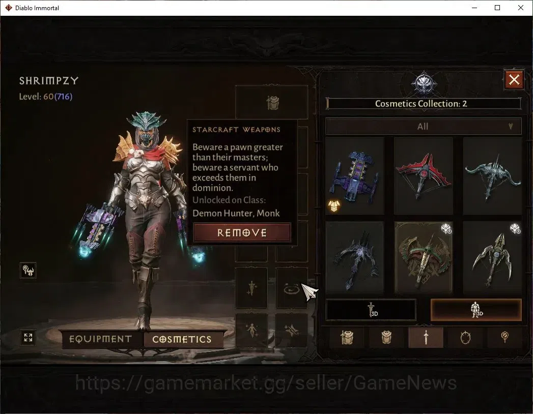 Diablo Immortal Accounts SEA - Verathiel|CS ON|Lv60(716)|Necromancer|CR 40K image 9