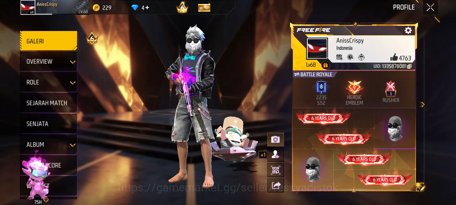 Free Fire Accounts FREE FIRE | AK DRACO MAX, SG2 RAPER, VAULT 508, FACE JOKER, MEMBERSHIP 333 DAY, SPECIAL ACCOUNT, CHEAPEST 1