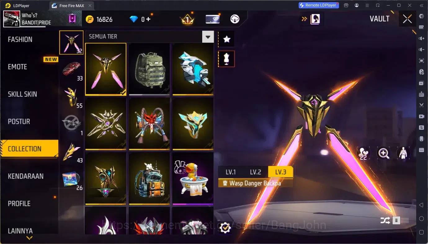 Free Fire Accounts Indonesia | Vault 805| 1 EVO (M1014 Scorpio Shatte image 13