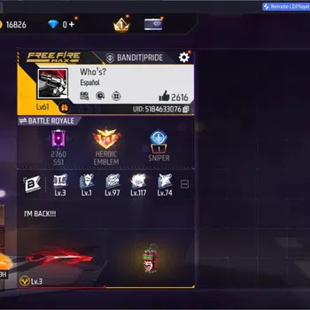 Free Fire Accounts Indonesia | Vault 805| 1 EVO (M1014 Scorpio Shatte image 1