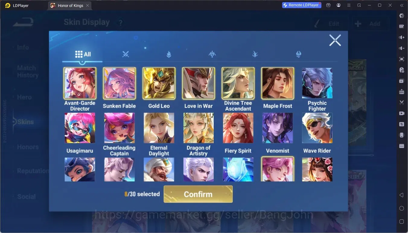 Honor of Kings Accounts Global | 112H 73S | MYTHIC Yaria, BLESSED Ukyo Tac image 4