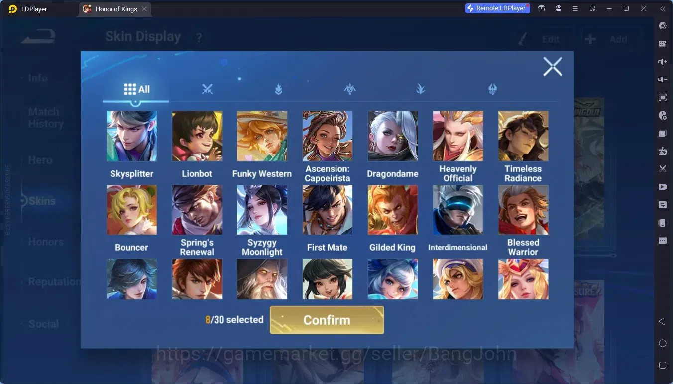 Honor of Kings Accounts Global | 112H 73S | MYTHIC Yaria, BLESSED Ukyo Tac image 7