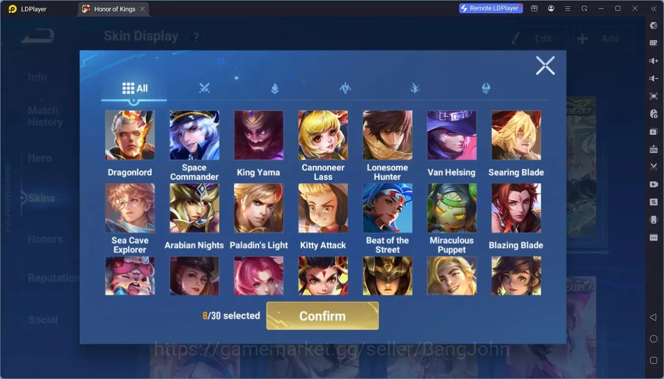 Honor of Kings Accounts Global | 112H 73S | MYTHIC Yaria, BLESSED Ukyo Tac image 9