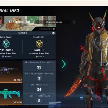 Blood Strike Accounts Others ASIA | 1 Ultra Melee: Dual Blades-Perdition | 1 TR Gun | 1 TR Striker: JACK | 3 Ultra Guns | 3