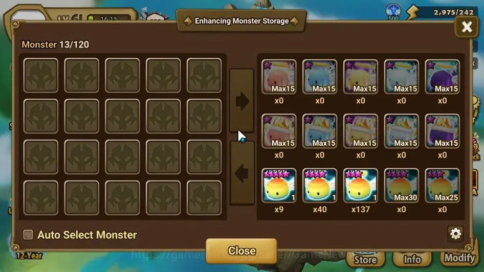 Summoners War: Sky Arena Accounts GLOBAL Lv 61|2 LD[Valantis,Gurkha]|10 Total NB5[No image 12