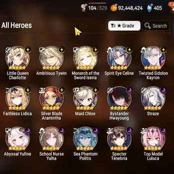 Epic Seven Accounts High-End GLOBAL UnVerif|NewEra|15 ML(SN Yulha,Monarch,Straze,SP Politis,etc)+Hecate,UP Politis,etc|AUTO
