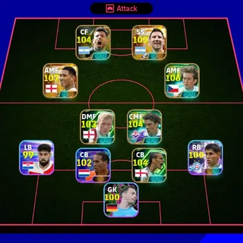 eFootball Accounts Legends & Iconic Players Mobile|PW 3176|Bigtime Messi and Bellingham, Epic Rosický, Agüero, Ferdinand
