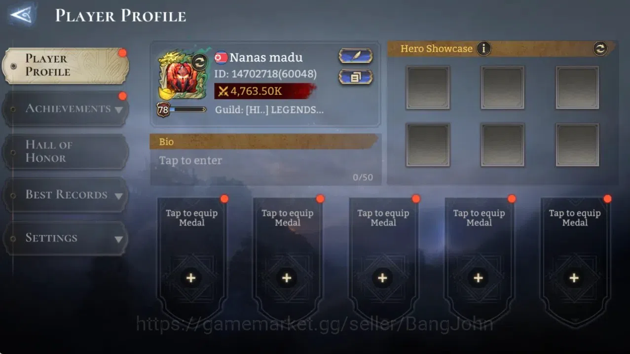 Watcher of Realms Accounts End-Game Global 60xx|Power 4.7m|5 Lord:Jezebelle,Praetus,Nastya,Solcadens,Torodor|43 Legend 1