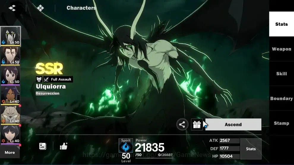 BLEACH: Soul Resonance Accounts NuverseSEA|Lv 35|6 SSR|(Ulqiuorra,Aizen,Yoruici)+Stamp,Sajin,Urahara,Byakuya|3 Sign|12 SR 3