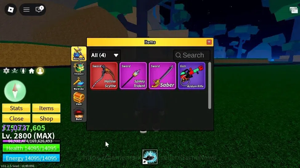 Roblox Accounts Blox Fruit |MAX Lv2800| 15M Beli 7k Frag| 1 Myth+2 image 2