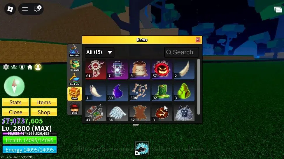 Roblox Accounts Blox Fruit |MAX Lv2800| 15M Beli 7k Frag| 1 Myth+2 image 6