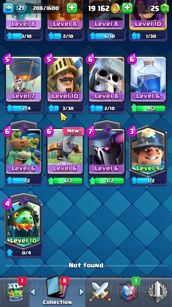 Clash Royale Accounts Midgame Lv 21|Trophy 3668|KTL 8|Limited Skin|Card 67| 2 EVO 2 Legendary 17 Epic 23 Rare 25 10